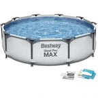 BASEN STELAŻOWY OGRODOWY OKRĄGŁY RODZINNY 366x122cm BESTWAY ZESTAW 11w1